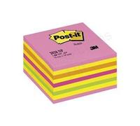 3M Note Sticky Notes Cube 76x76mm Neon 350 Sheets 2028NP