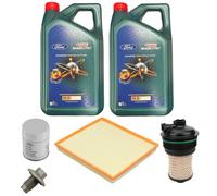 BRAND NEW QUALITY FORD TRANSIT CUSTOM 2017 2.0L ECOBLUE SERVICE KIT CASTROL OIL