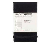 LEUCHTTURM1917 (333843) Notepad Pocket (A6) Hardcover, 184 Numbered Pages, Black, Squared