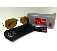 Brand New Ray-Ban Sunglasses Aviator RB3025 001/33-Gold Frame/Brown Lens