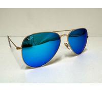Brand New Ray-Ban Sunglasses-Aviator RB3025 112/17-Gold Frame/Blue Mirror Lens