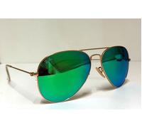 Brand New Ray-Ban Sunglasses-Aviator RB3025 112/19-Gold Frame/Green Mirror Lens