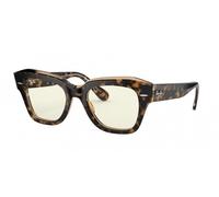 Ray-Ban Unisex Sunglass RB2186 State Street Blue-Violet Light Clear Evolve - Frame color: Havana On Transparent Brown, Lens color: Clear