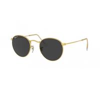 Ray-Ban Man Sunglass RB3447 Round Metal - Frame color: Gold, Lens color: Black