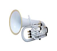 Brand New SAI MUSICAL 4 VALVE EUPHONIUM WHITE COLORED+ brass POLISH WITH CASE