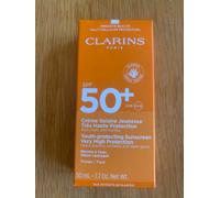 Brand New & Sealed CLARINS Youth-Protecting FACE Sunscreen Coral Tested SPF50+