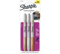 Brand New Sharpie Metallic Fine Point Permanent Markers 3/Pkg-Gold, Silver & Bronze by Things for You
