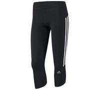 BRAND NEW SIZE 8 ADIDAS RESPONSE 3/4 LEG TIGHTS, BLACK WITH WHITE STRIPES