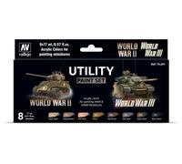 Brand New Vallejo Color Set, World War II & War III Model Color & Wash 70201