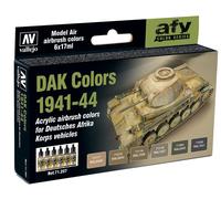 Brand New Vallejo Paint Set, German Africa Corps, 6X17ML Item 71207