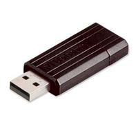 Brand New. Verbatim PinStripe Drive USB 2.0 Retractable Read 10MB/s Write 4MB/s 8GB Black Ref 49062