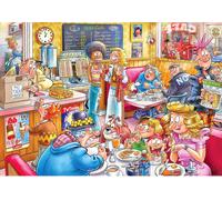 Wasgij Destiny 27, Café to Latte! 1000 Piece Jigsaw Puzzles for Adults - Colourful, Challenging & Brainteasing Adults Jigsaw Puzzle - Puzzle the Future - 100% Recycled Cardboard - 1000pcs - Jumbo