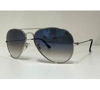 Brand NewRay Ban Sunglasses-Aviator RB3025 003/3F-Silver Frame /Blue Grad Lens
