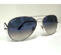 Brand NewRay Ban Sunglasses-Aviator RB3025 003/3F-Silver Frame /Blue Grad Lens