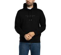 Armani Exchange Men's Long Sleeve Drawstring, Front On Tone Logo Hooded Sweatshirt, black, L