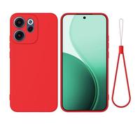 BRAND SET Case for Oppo Reno15 F 5G, Soft Silicone Shockproof Cover with Microfiber Lining, Slim Protective Silicone Case for Oppo Reno15 F 5G Phone Case, Red