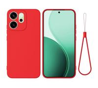 BRAND SET Case for Oppo Reno15 Pro, Soft Silicone Shockproof Cover with Microfiber Lining, Slim Protective Silicone Case for Oppo Reno15 Pro Phone Case, Red