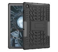 BRAND SET Case for Samsung Galaxy Tab A8 10.5"(2021) Heavy Duty Armor Shockproof Cover with Kickstand Anti-Scratch Dual Layer Hybrid Silicone TPU + Hard PC Phone Cases-Black
