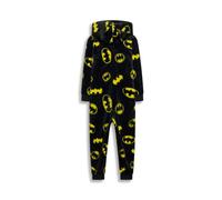 Brand Threads Batman Boys Fleece Onesie - Soft Hooded Zip-Up Jumpsuit, DC Character Sleepwear Loungewear, Cosy All-in-One Nightwear, Gifts for Boys, Machine Washable
