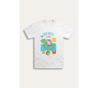 Brand Threads Boy's George Pig T-Shirt in White | Size: 5-6 Years Brand Threads White 5-6 Years