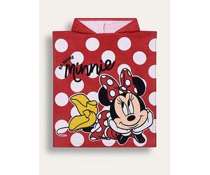 Brand Threads Girls Minnie Poncho, Red Red