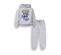 Brand Threads Hot Wheels Boys Hoodie and Joggers Set, Cotton Rich Brushed Fleece Two Piece Tracksuit with Character Print for Kids, Machine Washable, Ages 3 to 12 Years