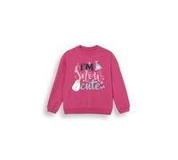 Brand Threads “I’m Snow Cute” Christmas Jumper - Xmas Hot Pink Sweatshirt - Cotton-Blend Cosy Crew-Neck Winter Jumper For Girls - Easy-Care Everyday Festive Layer, Soft Brushed Interior