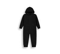 Brand Threads Kids Unisex Onesie Plain Cotton Blend Long Sleeve All-In-One Sleepsuit Pyjama Loungewear Jumpsuit in Four Colours for Boys and Girls Ages 3 to 12 Years Black