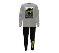 Brand Threads NERF Boys Pyjamas Long Sleeved Kids Pjs Set Official Merchandise Ages 7-12 Years Grey and Black (NERF_T6_0910, UK, Age, 7 Years, 8 Years, Regular)