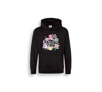 Brand Threads Squishmallows Black Hoodie - Cotton-Blend Cosy Pullover For Girls - Easy-Care Everyday Loungewear Layer, Soft Brushed Interior, Warm Jumper