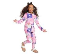 Brand Threads Squishmallows Girls Fleece Pyjamas - Official Multicolour Twosie Pyjama Set with Long Sleeve Top and Cuffed Trousers - Soft Stretch Comfy Girls Pjs, Machine Washable - Ages 5-10 Years
