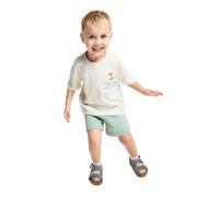 Brand Threads The Gruffalo Boys T-Shirt And Shorts Set - 2 Piece, Cream Short Sleeve Tee 100%, Cotton And Sage, Green Shorts, Cotton Rich, Pull On Waist Crew Neck Daywear Outfit, Loungewear For Kids