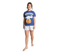 Brand Threads Womens Cinnamoroll Short Pyjama Set With Short Sleeve T Shirt And Matching Shorts - Pjs For Women Sets, Soft Jersey, Elasticated Waist, Navy, Ladies Summer Pyjamas