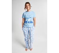 Brand Threads Women's Lilo & Stitch long leg Pyjama Set in Blue | Size: Medium Brand Threads Blue M