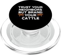 Brand Your Cattle Lifestock Farming Lover Cattle Hereford PopSockets PopGrip for MagSafe