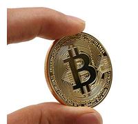 Brand2 GT Bitcoin Imitation Medallion Collectible Gift Gold or Silver Plated Metal Coin Art Collection Physical BTC Craft Souvenir (Gold)