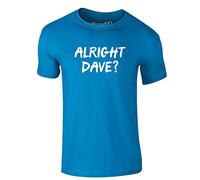 Brand88 Alright Dave?, Adults T-Shirt - Azure/White M