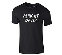 Brand88 Alright Dave?, Adults T-Shirt - Black/White XL