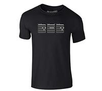 Brand88 Dad Guitar Chords, Adults T-Shirt - Black/White L