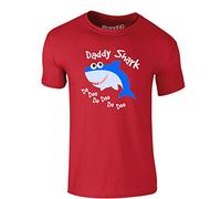 Brand88 Daddy Shark, Adults T-Shirt - Red S