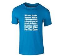 Brand88 Fun Run Race for The Cure, Adults T-Shirt - Azure/White XL