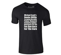 Brand88 Fun Run Race for The Cure, Adults T-Shirt - Black/White L