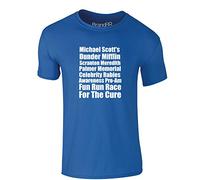 Brand88 Fun Run Race for The Cure, Adults T-Shirt - Royal Blue/White L