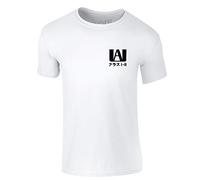 Brand88 Hero Academy Student, Adults T-Shirt - White/Black XL
