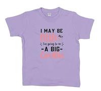 Brand88 I May Be Little But I'm Going To Be A Big Cousin, Funny Cute New Baby Newborn Boy Girl Gift Parents, Baby Soft T-shirt, LAVENDER, 12-18 MONTHS