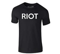 Brand88 Riot, Adults T-Shirt - Black/White S