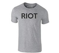 Brand88 Riot, Adults T-Shirt - Heather Grey/Black M