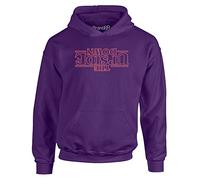 Brand88 - "The Upside Down Novelty Pullover Kids Winter Hoodie for Boys and Girls - Long Sleeve Hoody Jumper - Purple 12-13 Years