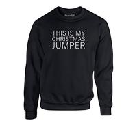 Brand88 This is My Christmas Jumper, Kids Sweatshirt - Black/White 9-10 Years