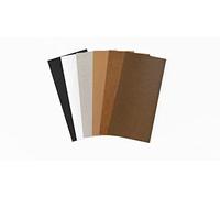 Brandalo Vegan leather,washable paper,6 sheets 10x21 cm at 0.55 mm thickness,handmade label design,DIY for sewing, crafting, plotting and much more.,Washing paper,leather paper,colour variation